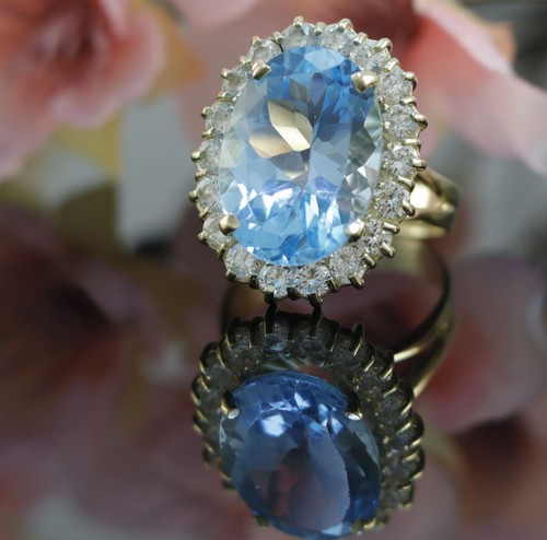 Blau topas ring 585er - topas,
