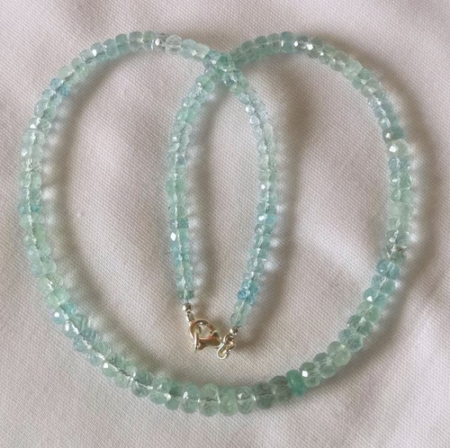 Aquamarin kette unbehandelt - aquamarin,